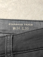 Men Levi's XX Chino Black Faded Standard Taper W34 L30 Trousers
