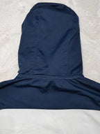 Men Nike White and Dark Blue Hoodie (L)