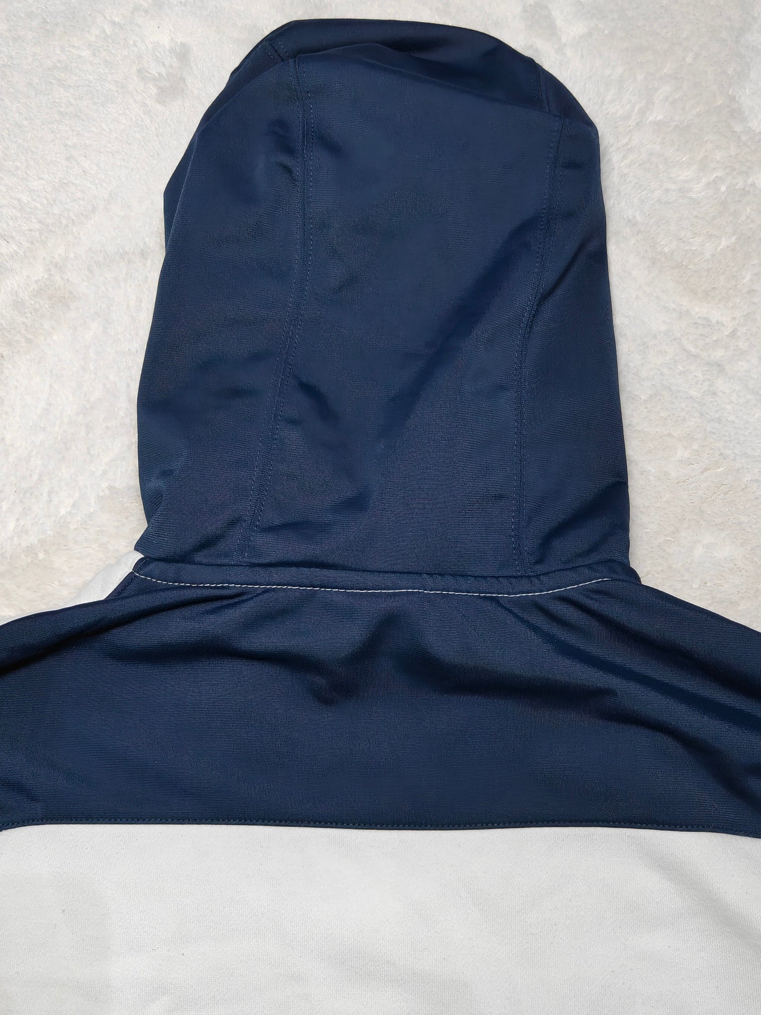 Men Nike White and Dark Blue Hoodie (L)