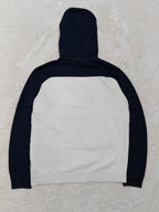 Men Nike White and Dark Blue Hoodie (L)