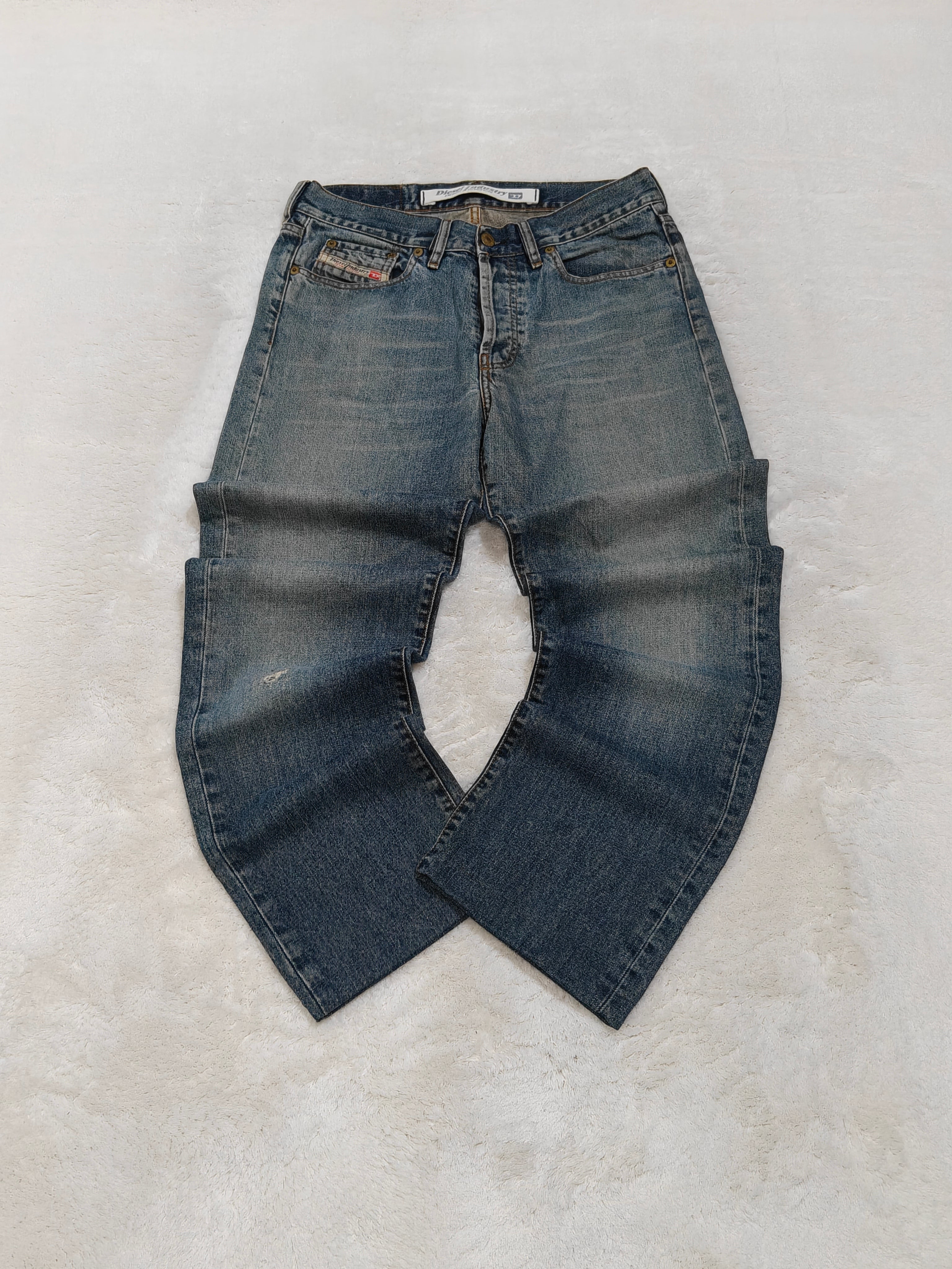 Men Vintage 2001 Diesel Kulter Made in Italy Blue Wash 00737 W30 L28 Straight Jeans