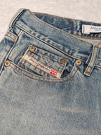 Men Vintage 2001 Diesel Kulter Made in Italy Blue Wash 00737 W30 L28 Straight Jeans