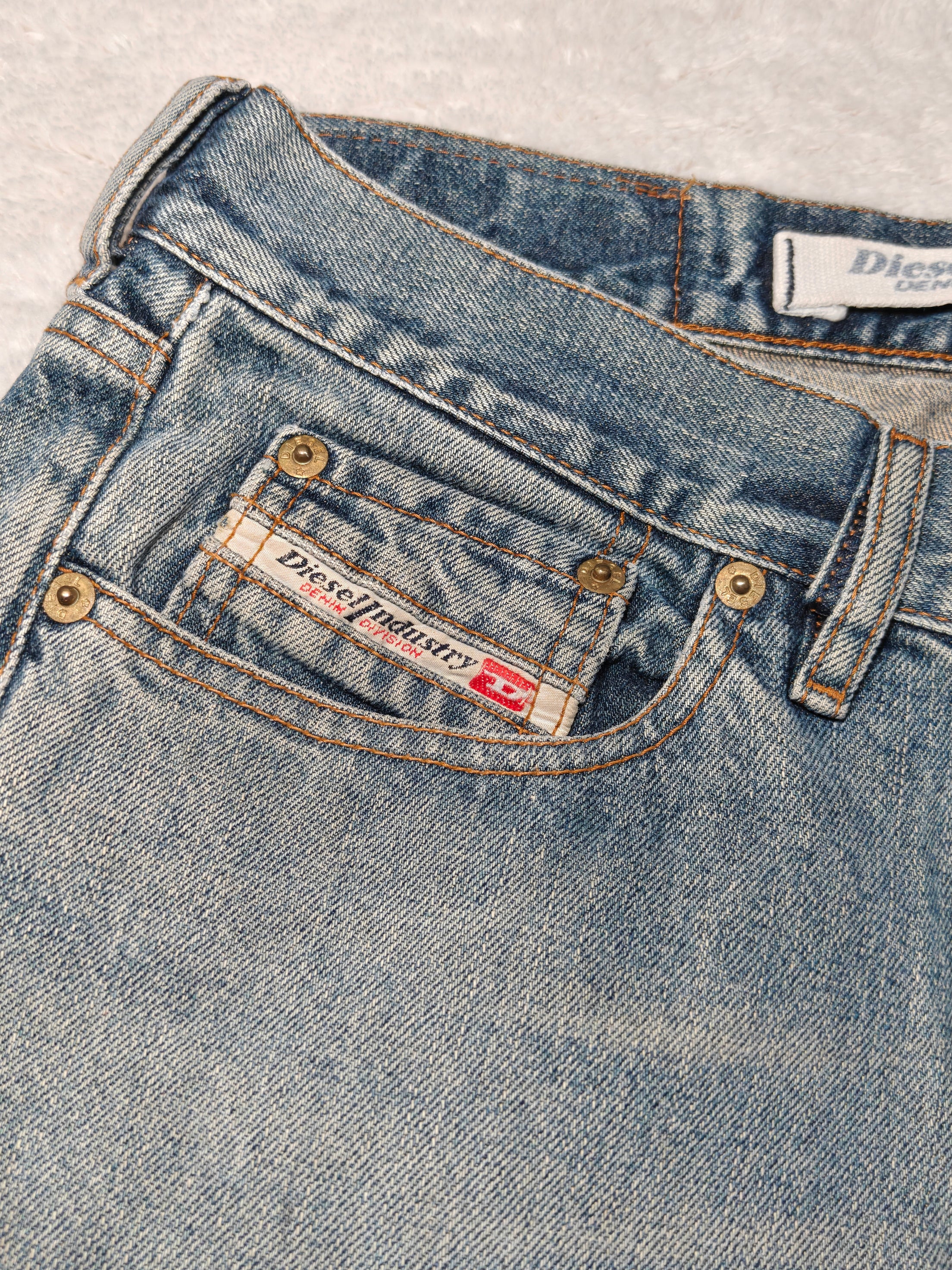 Men Vintage 2001 Diesel Kulter Made in Italy Blue Wash 00737 W30 L28 Straight Jeans