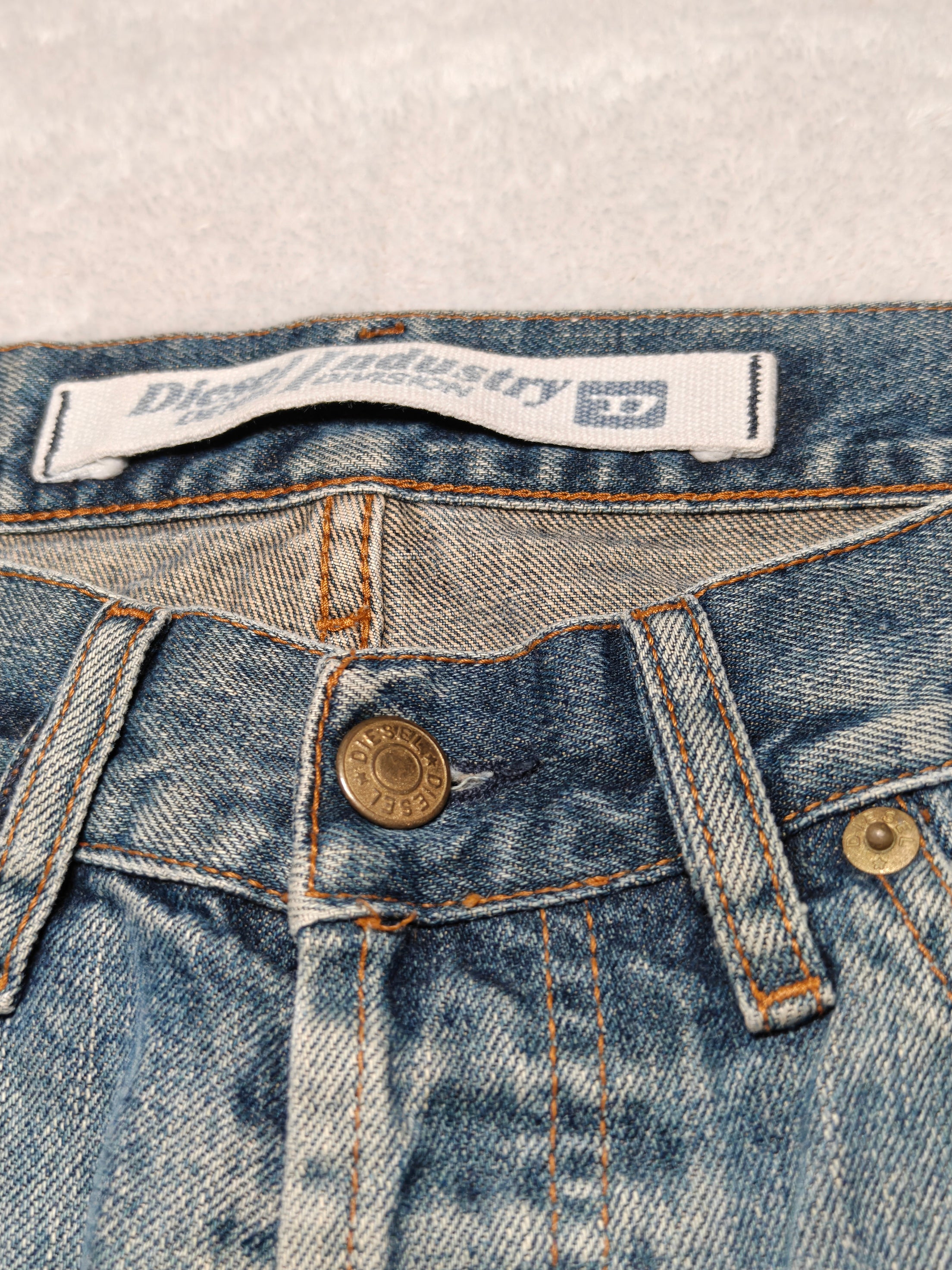 Men Vintage 2001 Diesel Kulter Made in Italy Blue Wash 00737 W30 L28 Straight Jeans