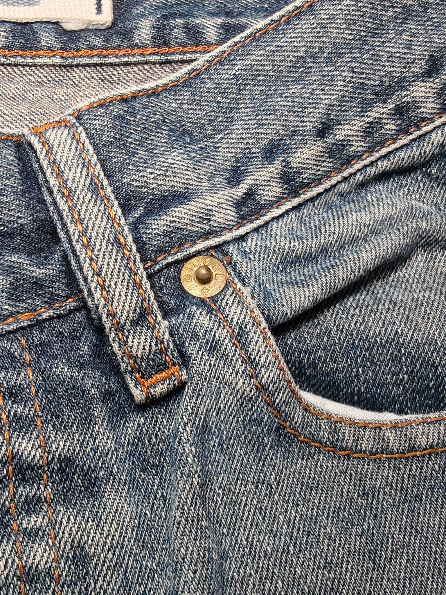 Men Vintage 2001 Diesel Kulter Made in Italy Blue Wash 00737 W30 L28 Straight Jeans