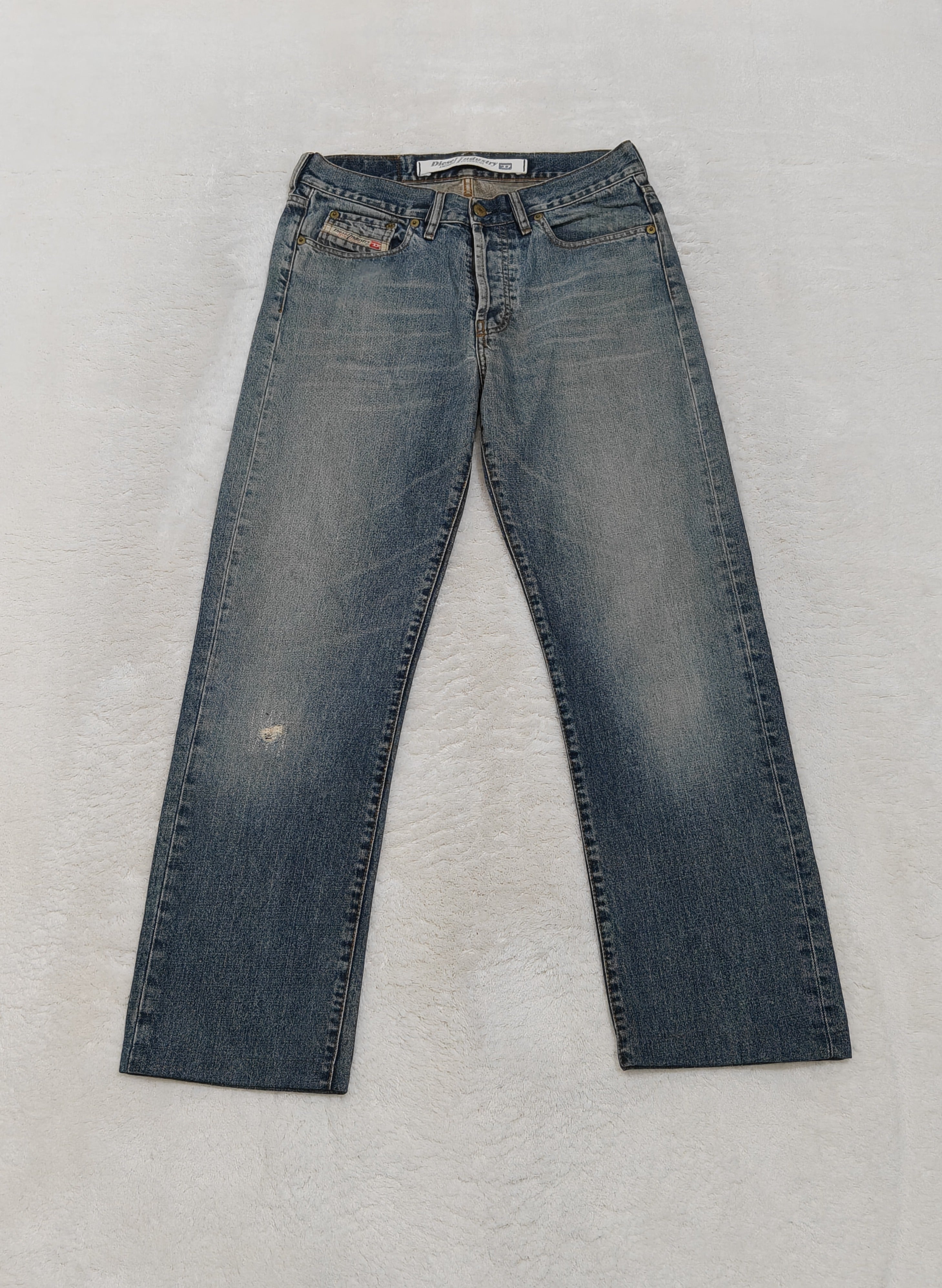 Men Vintage 2001 Diesel Kulter Made in Italy Blue Wash 00737 W30 L28 Straight Jeans