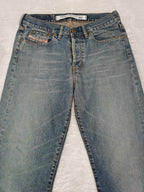 Men Vintage 2001 Diesel Kulter Made in Italy Blue Wash 00737 W30 L28 Straight Jeans