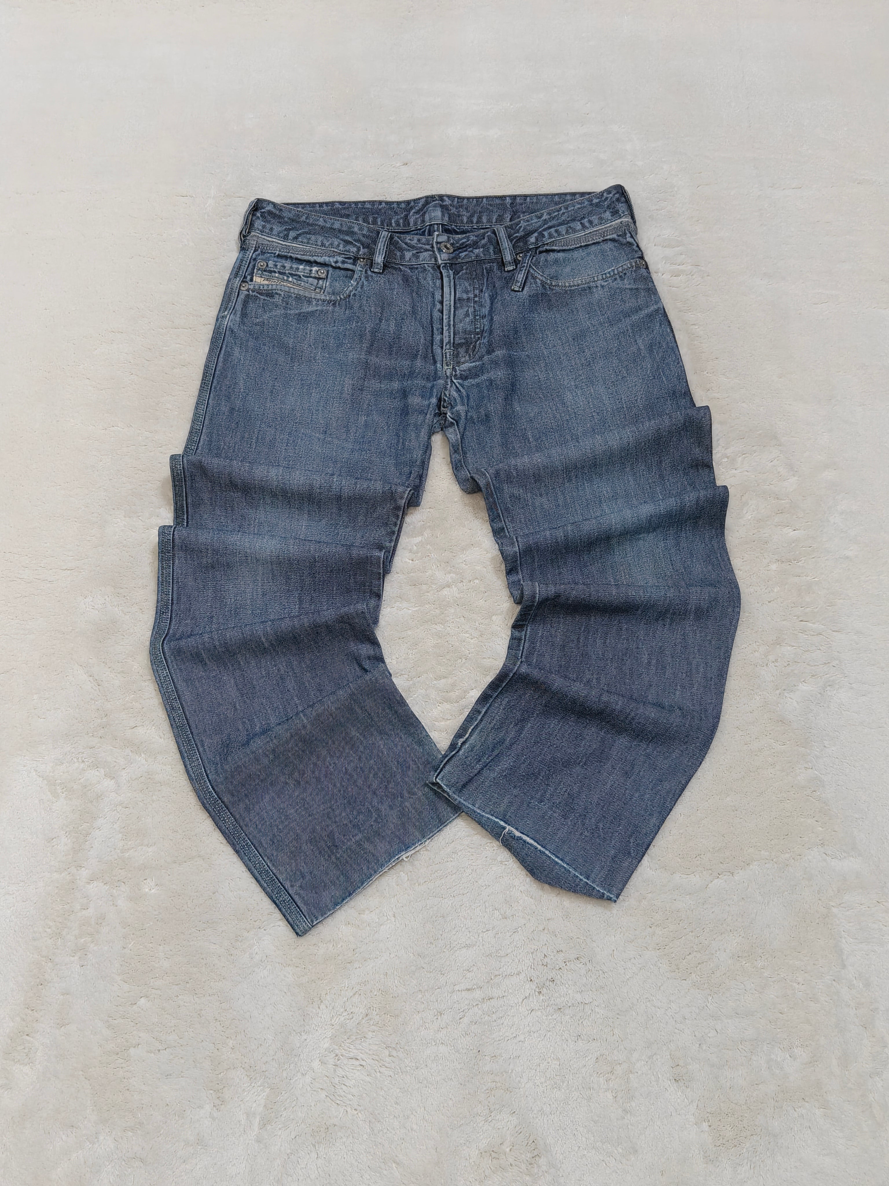 Men Vintage 2003 Diesel Reslim Made in Italy Blue Wash 00859 W31 L30 Straight Jeans