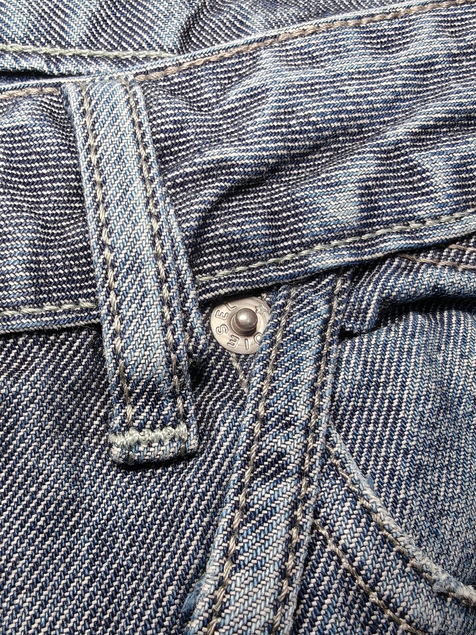 Men Vintage 2003 Diesel Reslim Made in Italy Blue Wash 00859 W31 L30 Straight Jeans