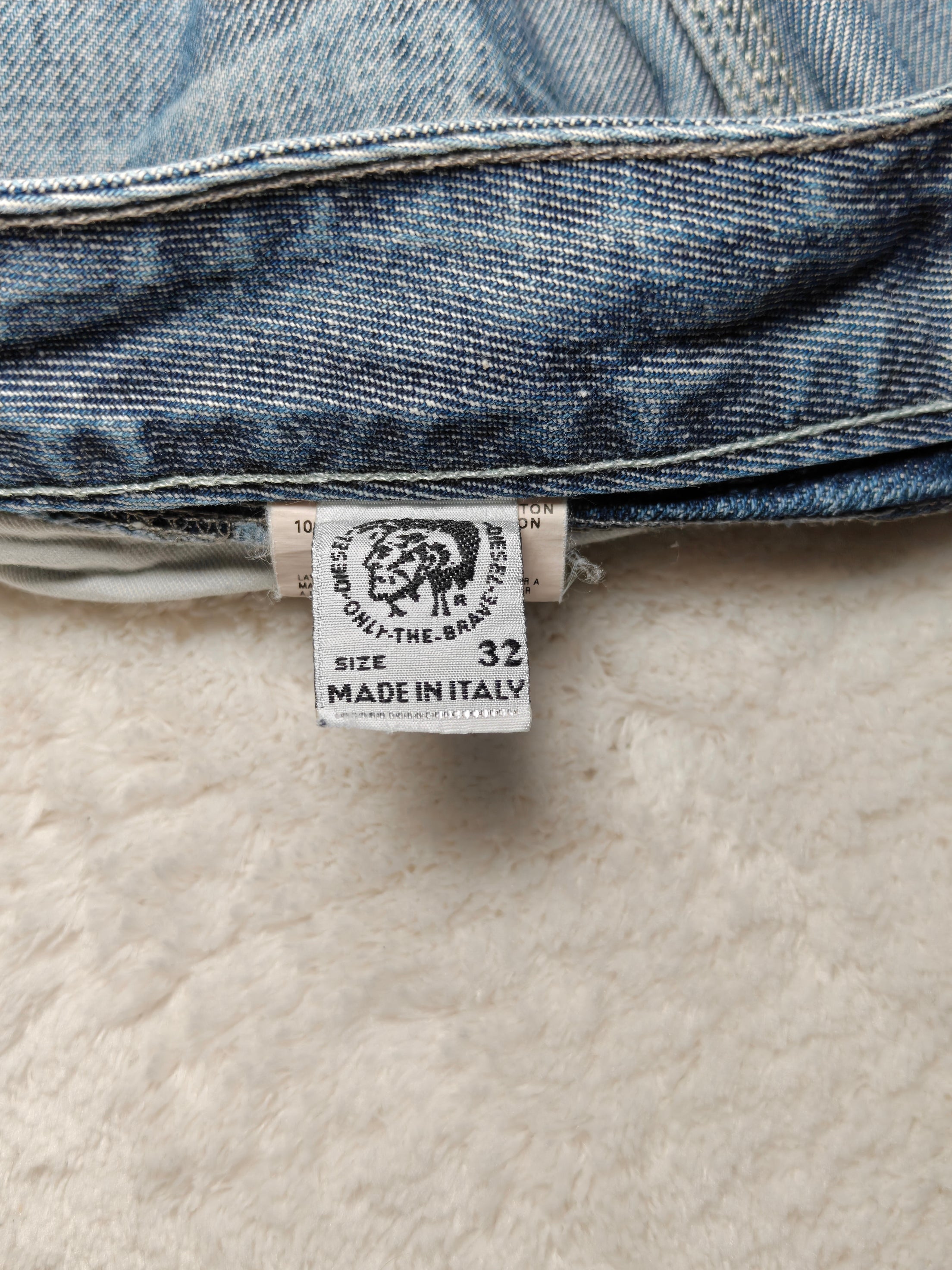 Men Vintage 2003 Diesel Reslim Made in Italy Blue Wash 00859 W31 L30 Straight Jeans