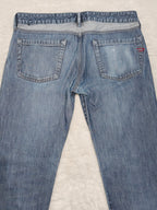 Men Vintage 2003 Diesel Reslim Made in Italy Blue Wash 00859 W31 L30 Straight Jeans