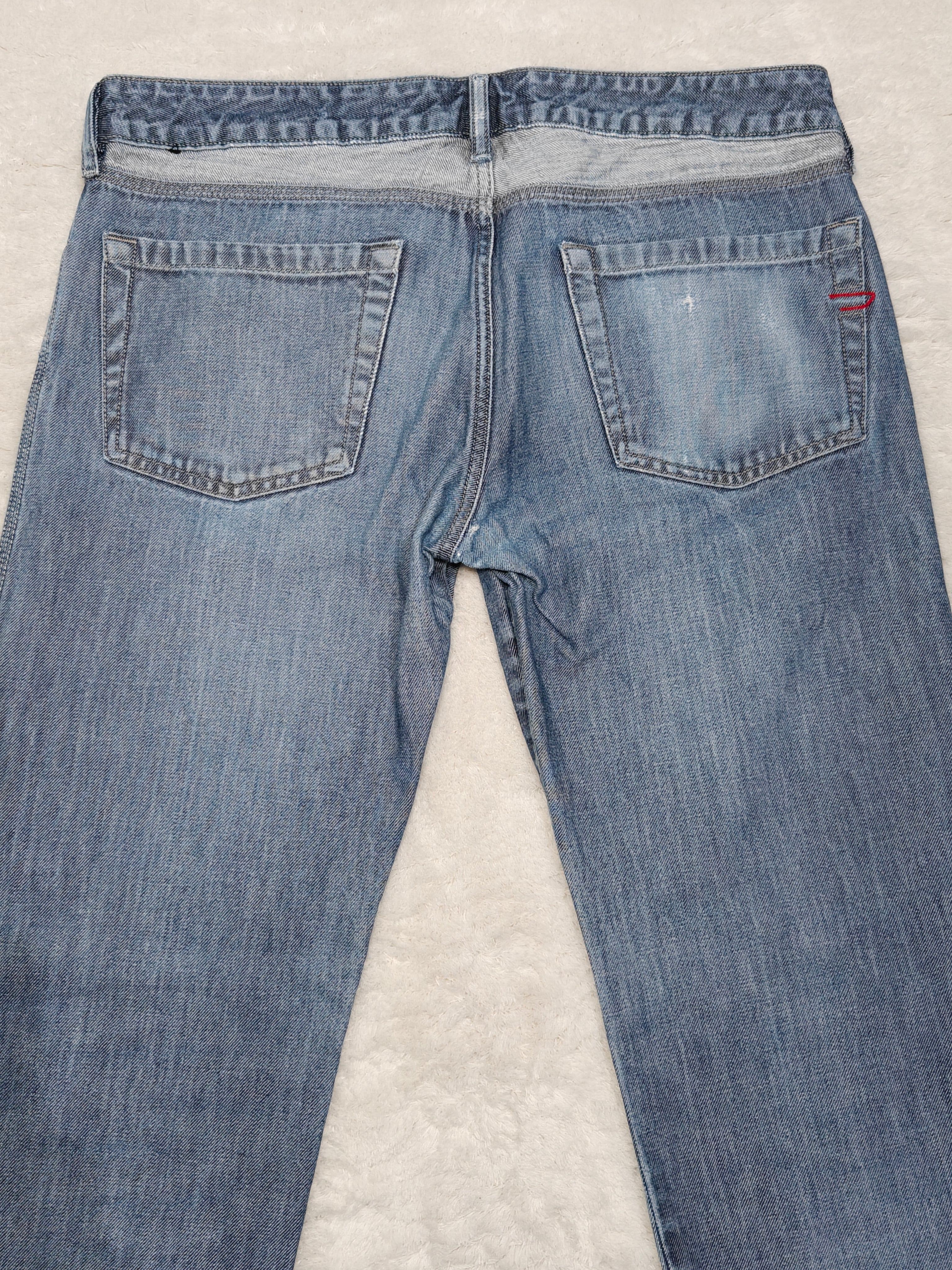 Men Vintage 2003 Diesel Reslim Made in Italy Blue Wash 00859 W31 L30 Straight Jeans