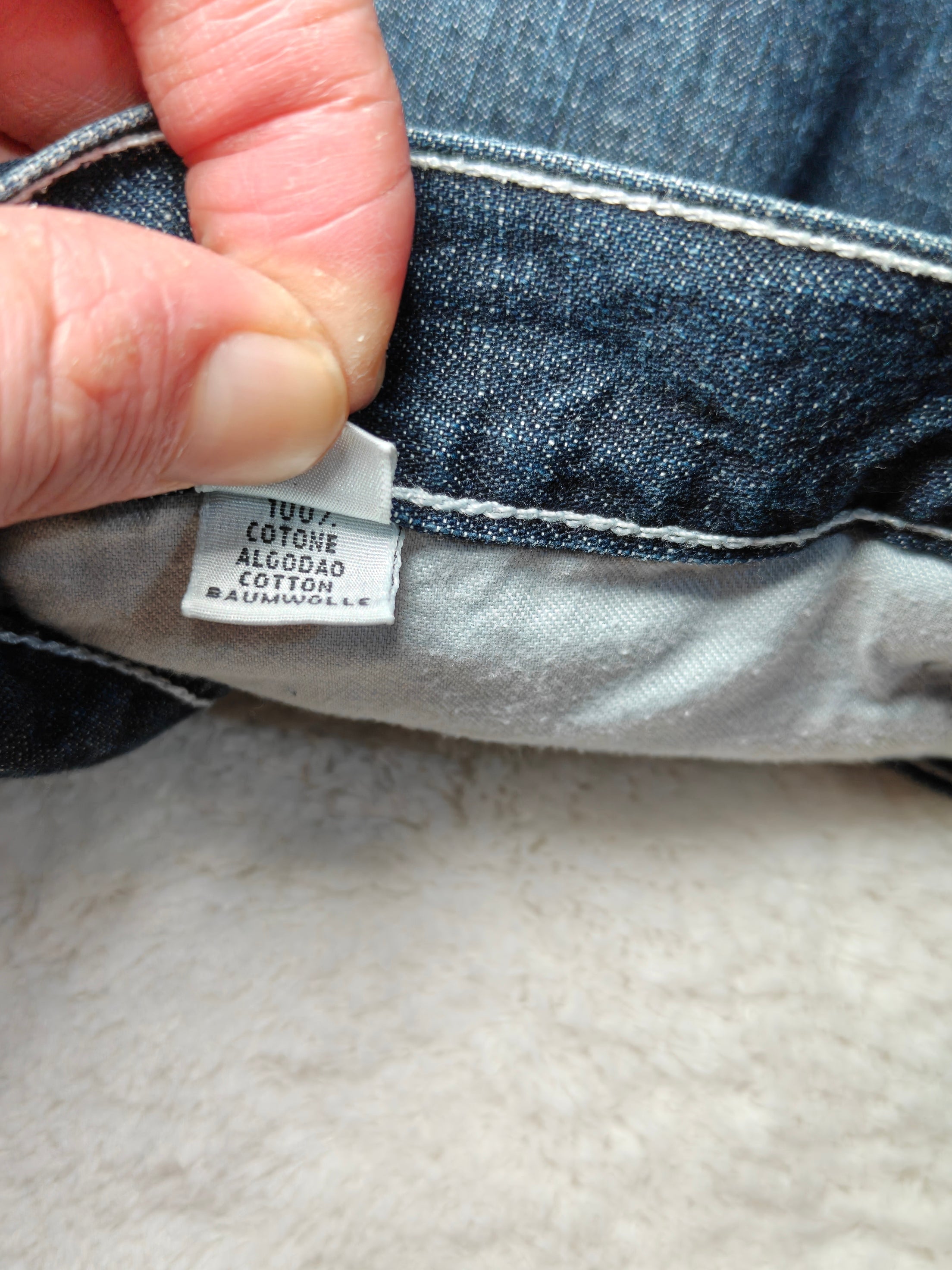 Men Vintage Energie Made in Italy Dark Blue Straight Mid Waist W29 L32 Jeans