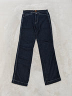 Men Vintage Energie Made in Italy Dark Blue Straight Mid Waist W29 L32 Jeans