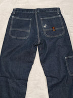 Men Vintage Energie Made in Italy Dark Blue Straight Mid Waist W29 L32 Jeans