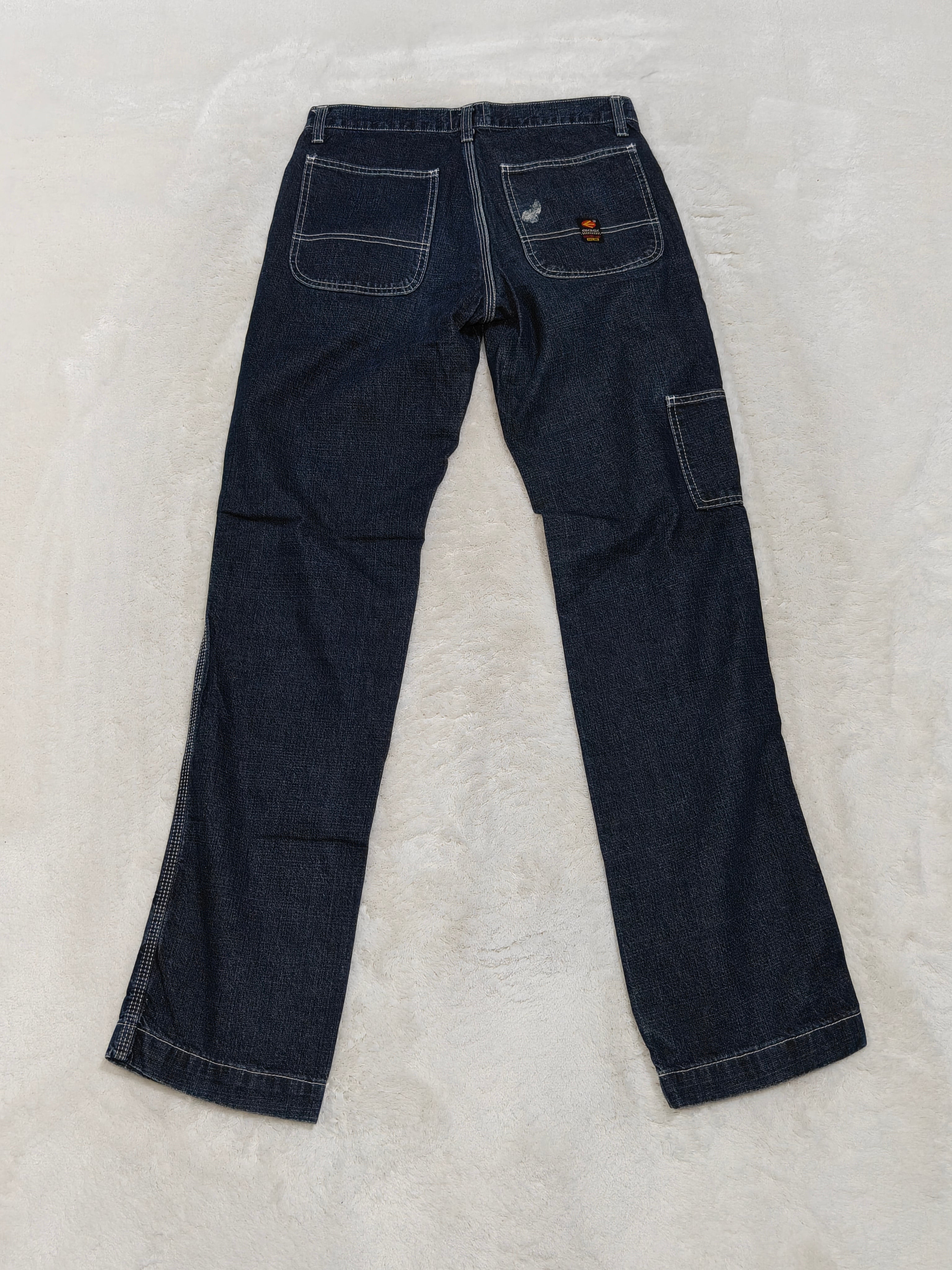 Men Vintage Energie Made in Italy Dark Blue Straight Mid Waist W29 L32 Jeans