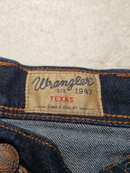 Men Wrangler Texas Dark Blue Slim Straight W31 L34 Jeans