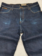 Men Wrangler Texas Dark Blue Slim Straight W31 L34 Jeans