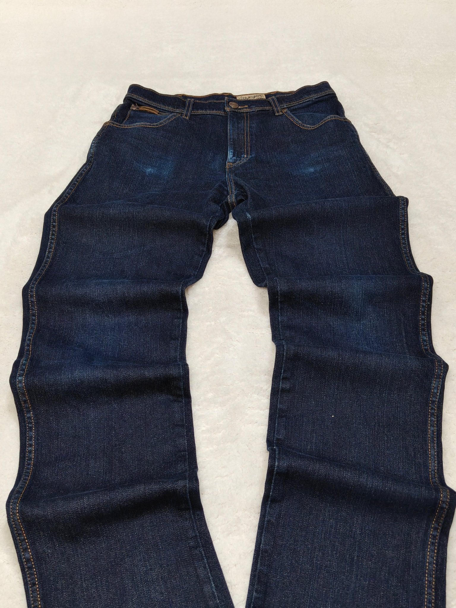 Men Wrangler Texas Dark Blue Slim Straight W31 L34 Jeans