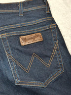 Men Wrangler Texas Dark Blue Slim Straight W31 L34 Jeans