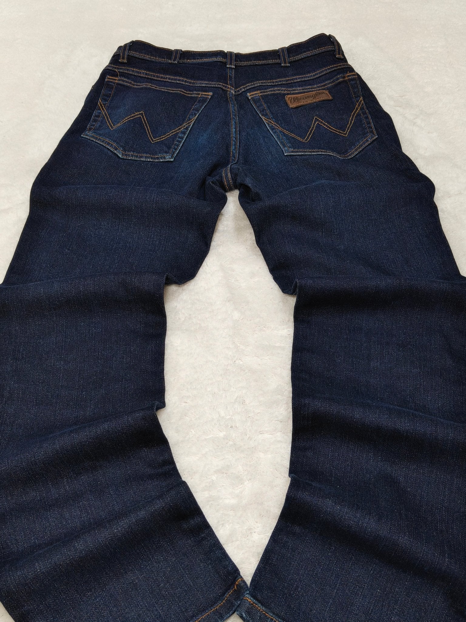 Men Wrangler Texas Dark Blue Slim Straight W31 L34 Jeans