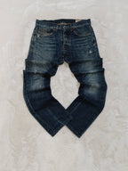 Men Y2K G-Star 3301 Blue Slim Mid Waist W31 L30 Jeans