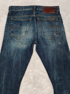 Men Y2K G-Star 3301 Blue Slim Mid Waist W31 L30 Jeans