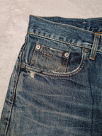 Men Y2K G-Star 3301 Blue Slim Mid Waist W31 L30 Jeans