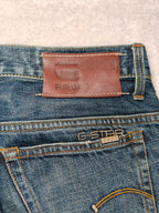 Men Y2K G-Star 3301 Blue Slim Mid Waist W31 L30 Jeans