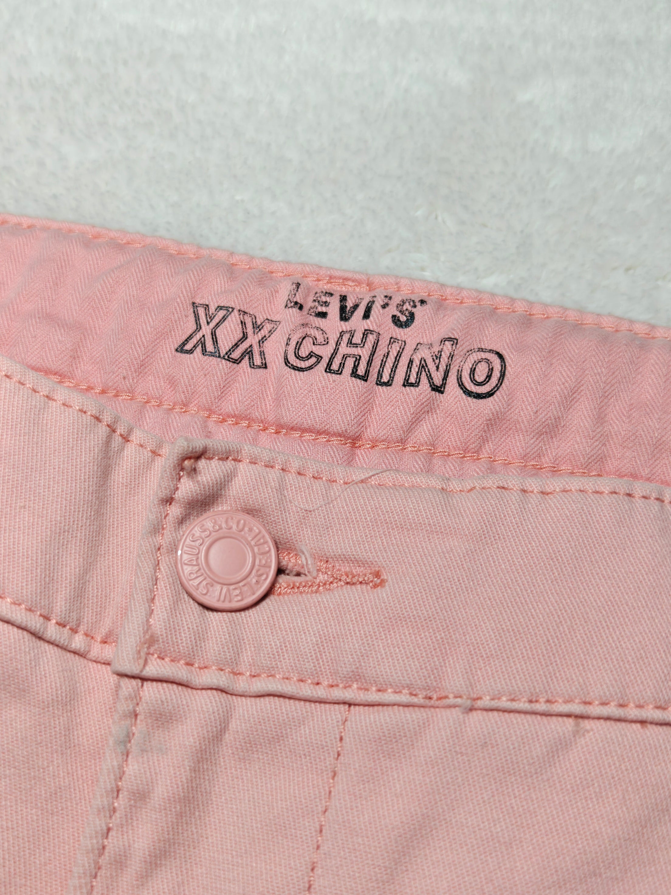 Men Y2K Levi's XX Chino Pink Slim Taper W36 L32 Trousers