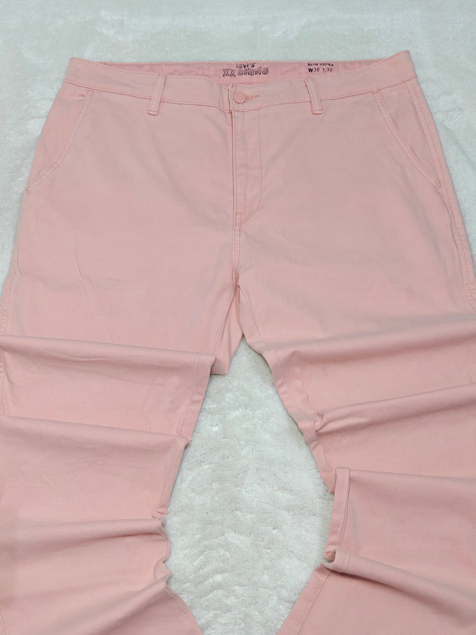 Men Y2K Levi's XX Chino Pink Slim Taper W36 L32 Trousers