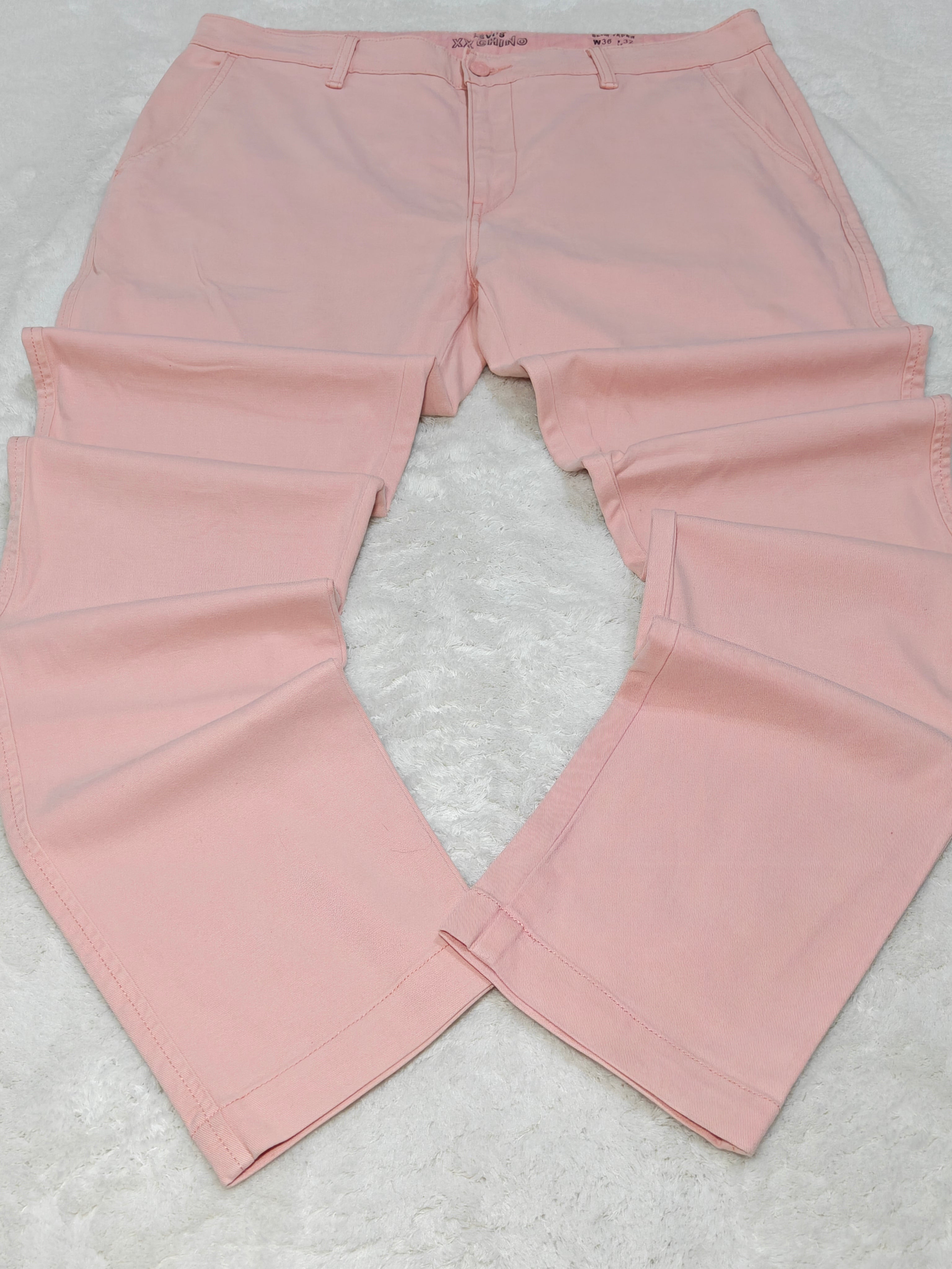 Men Y2K Levi's XX Chino Pink Slim Taper W36 L32 Trousers