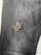 Women Guess Premium Black Flared W27 L32 (EU 36/S) Jeans