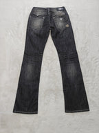 Women Guess Premium Black Flared W27 L32 (EU 36/S) Jeans