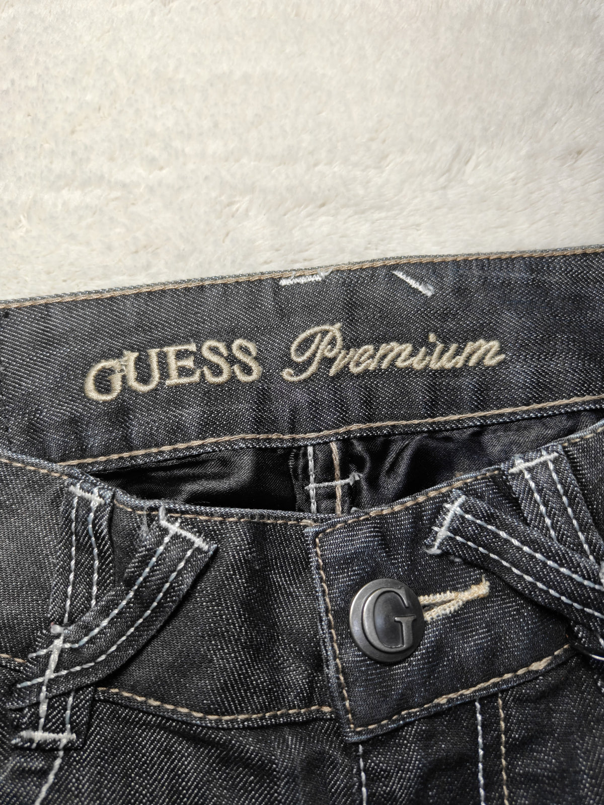 Women Guess Premium Black Flared W27 L32 (EU 36/S) Jeans