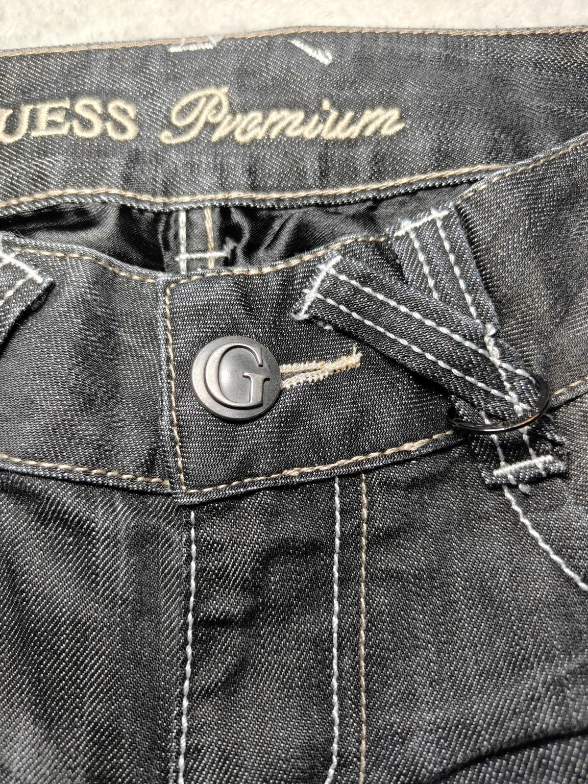 Women Guess Premium Black Flared W27 L32 (EU 36/S) Jeans