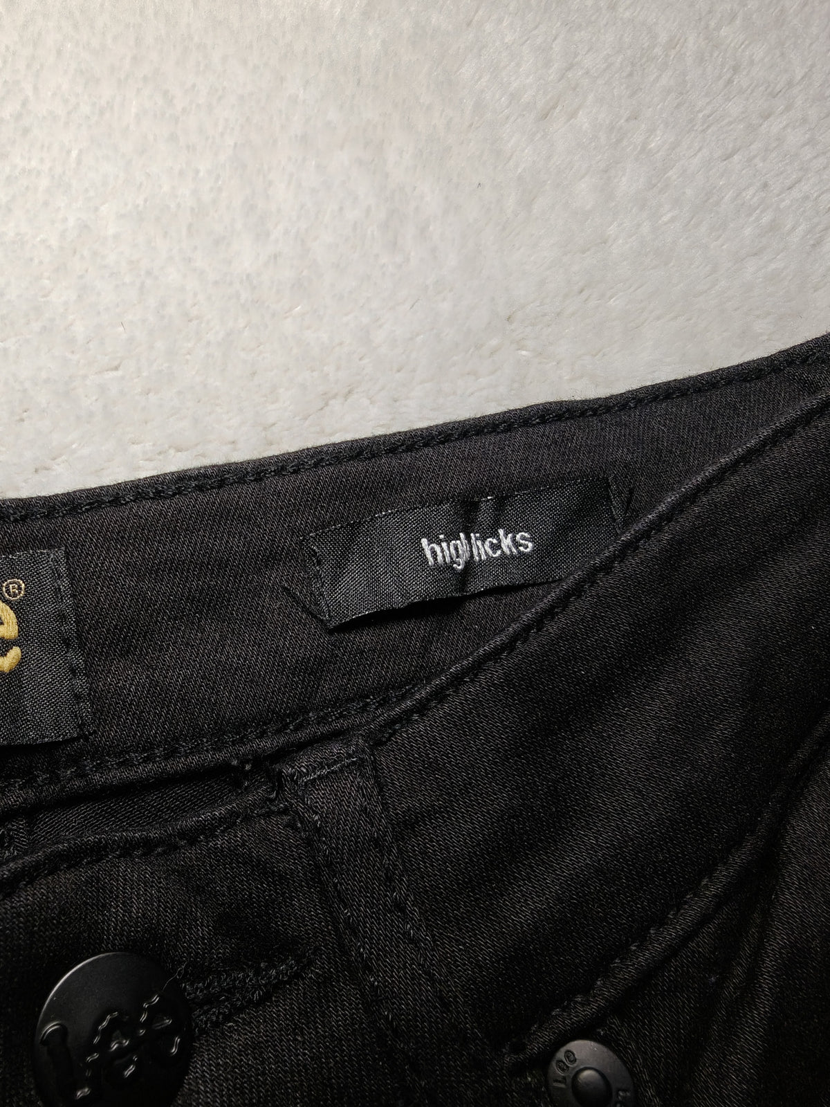 Women Lee High Licks Black Super Skinny W27 L31 (EU 36/S) Jeans