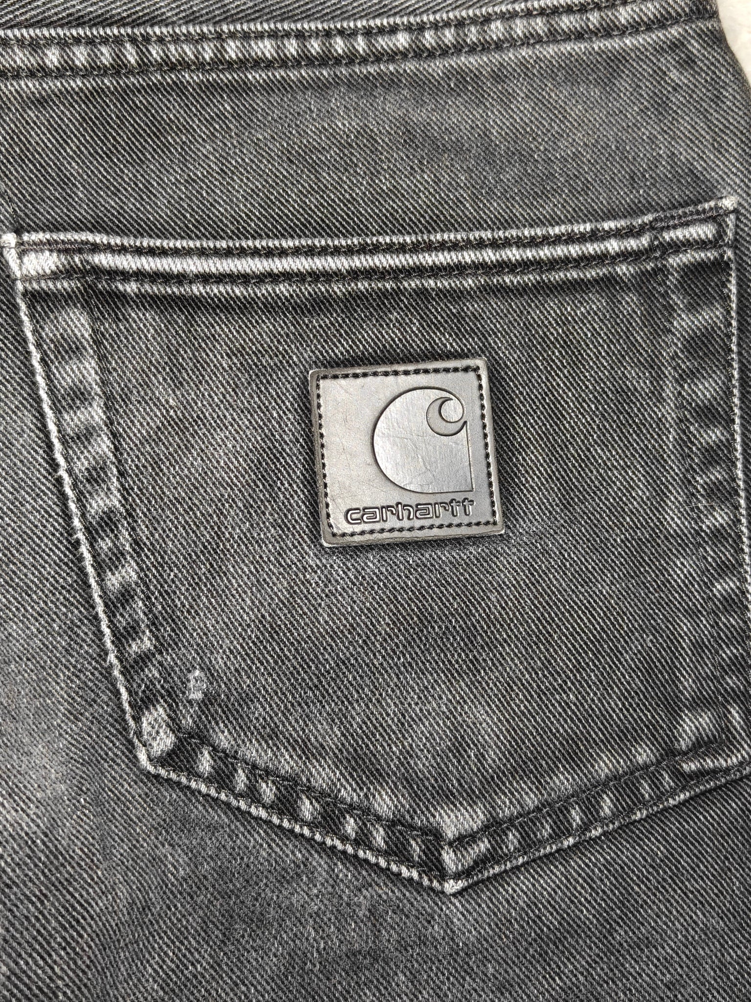 Women Carhartt Klondike Black Faded Slim Mid Waist W26 L28 (EU 36/S) Jeans