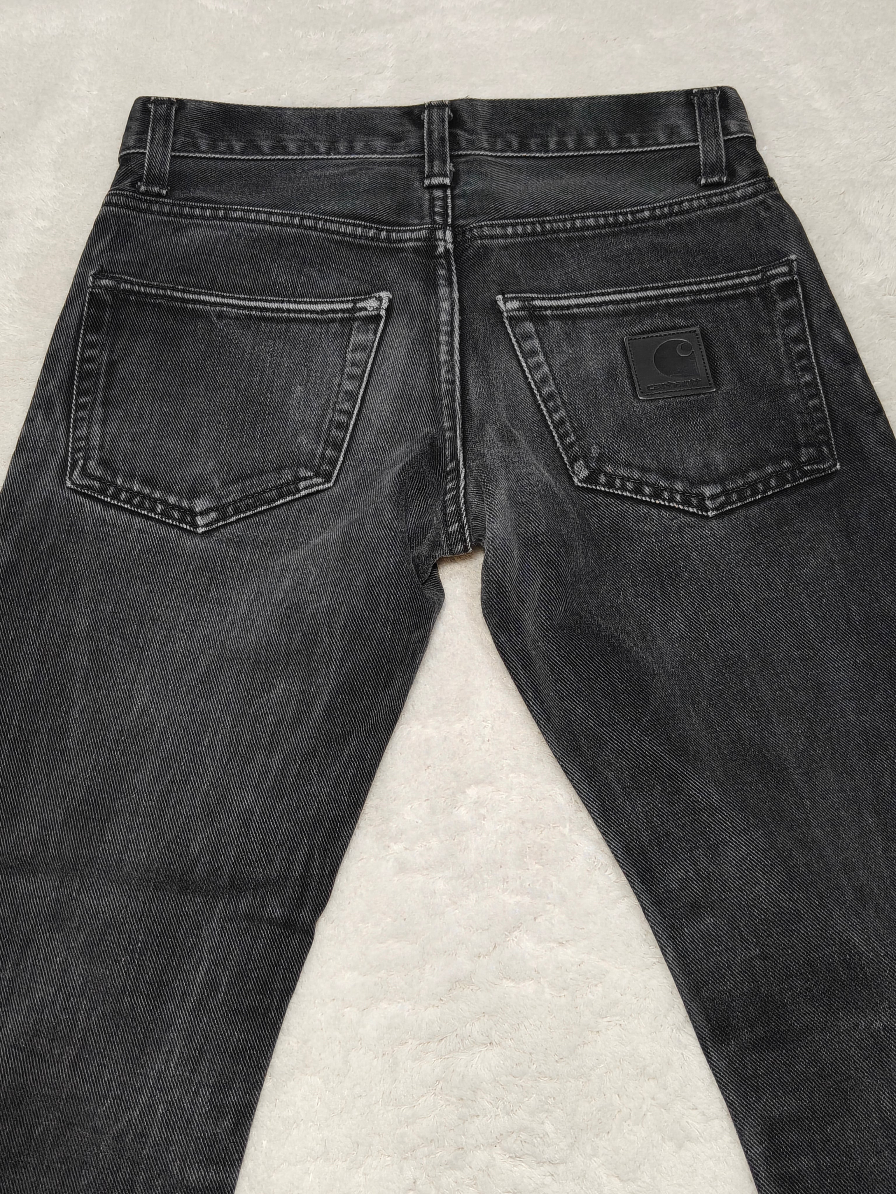 Women Carhartt Klondike Black Faded Slim Mid Waist W26 L28 (EU 36/S) Jeans