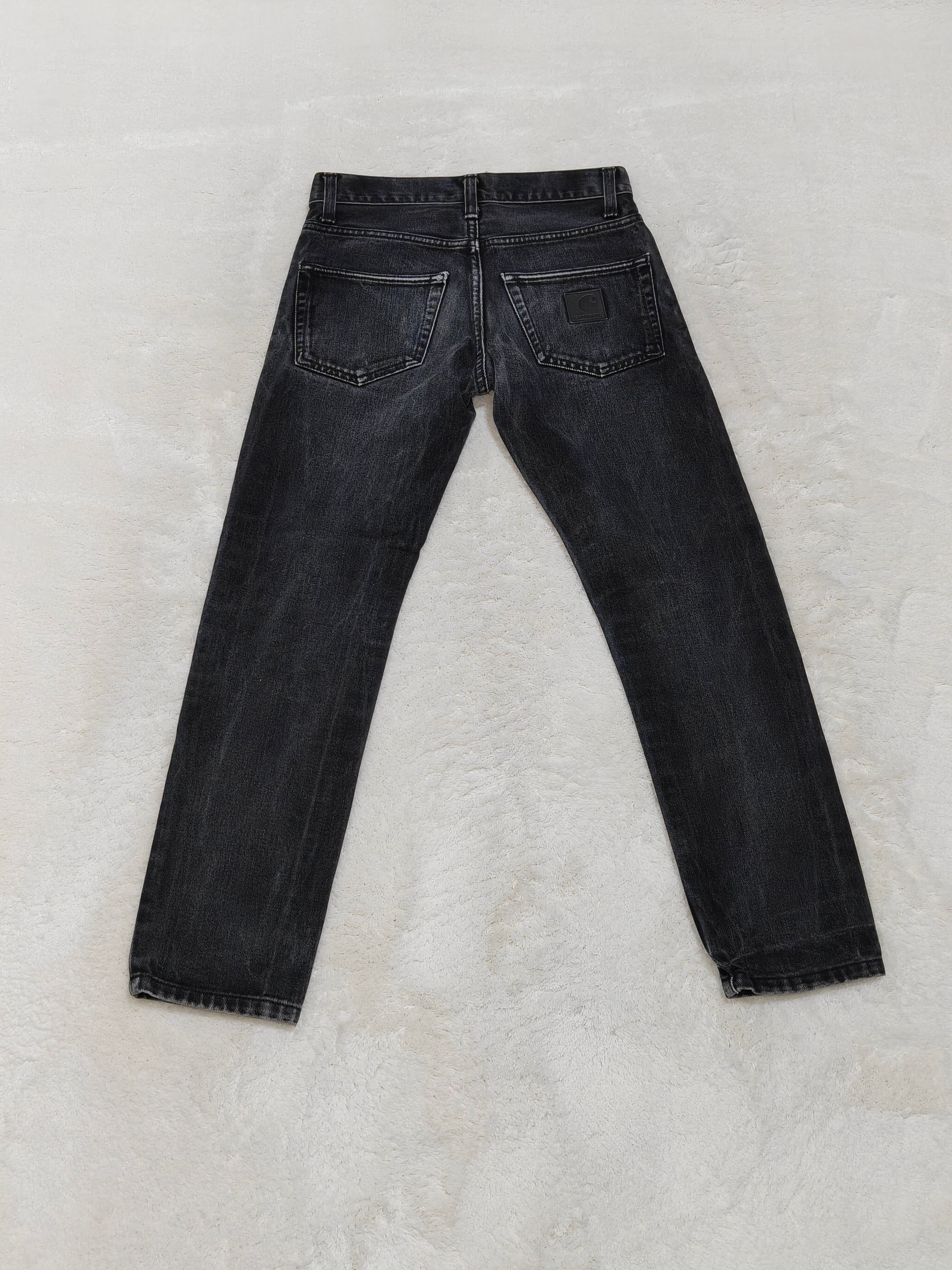 Women Carhartt Klondike Black Faded Slim Mid Waist W26 L28 (EU 36/S) Jeans