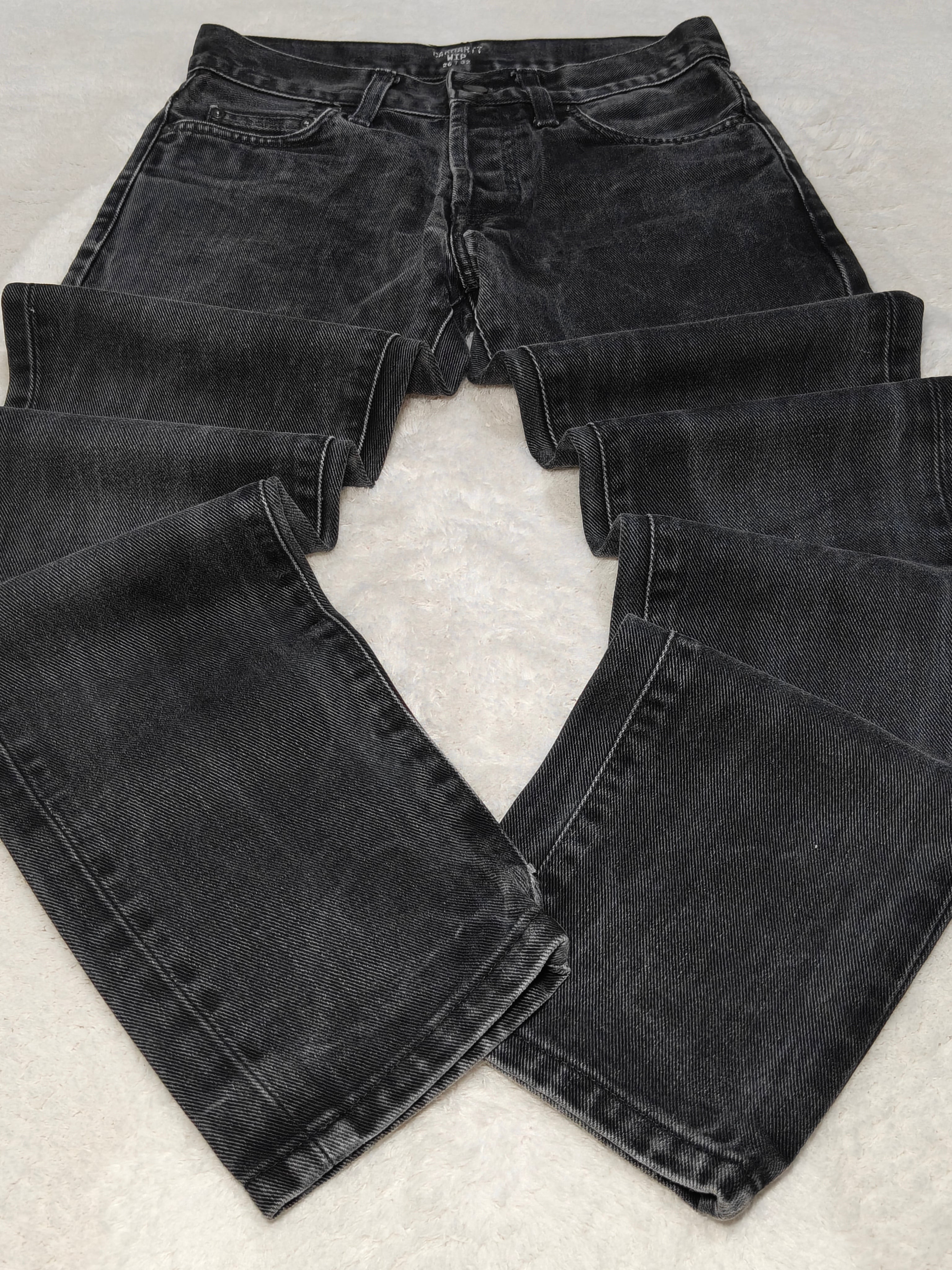 Women Carhartt Klondike Black Faded Slim Mid Waist W26 L28 (EU 36/S) Jeans