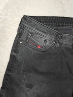 Women Diesel Skinzee - Low Black Wash 0668I Skinny W28 L30 (EU 38/M) Jeans