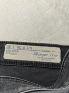 Women Diesel Skinzee - Low Black Wash 0668I Skinny W28 L30 (EU 38/M) Jeans