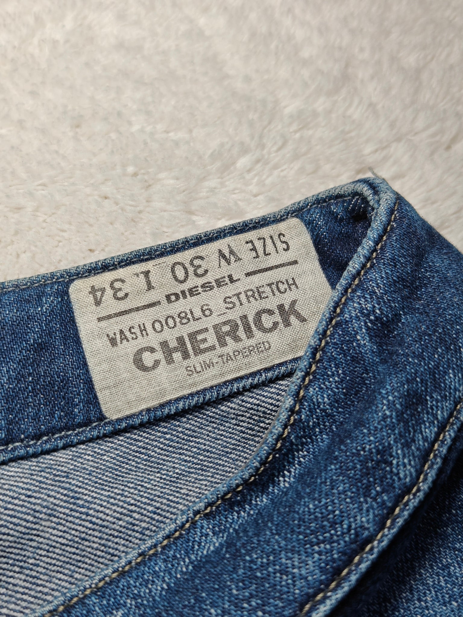 Women Diesel Cherick 2010 Blue Wash 008L6 Slim Tapered W30 L34 (EU 40/L) Jeans