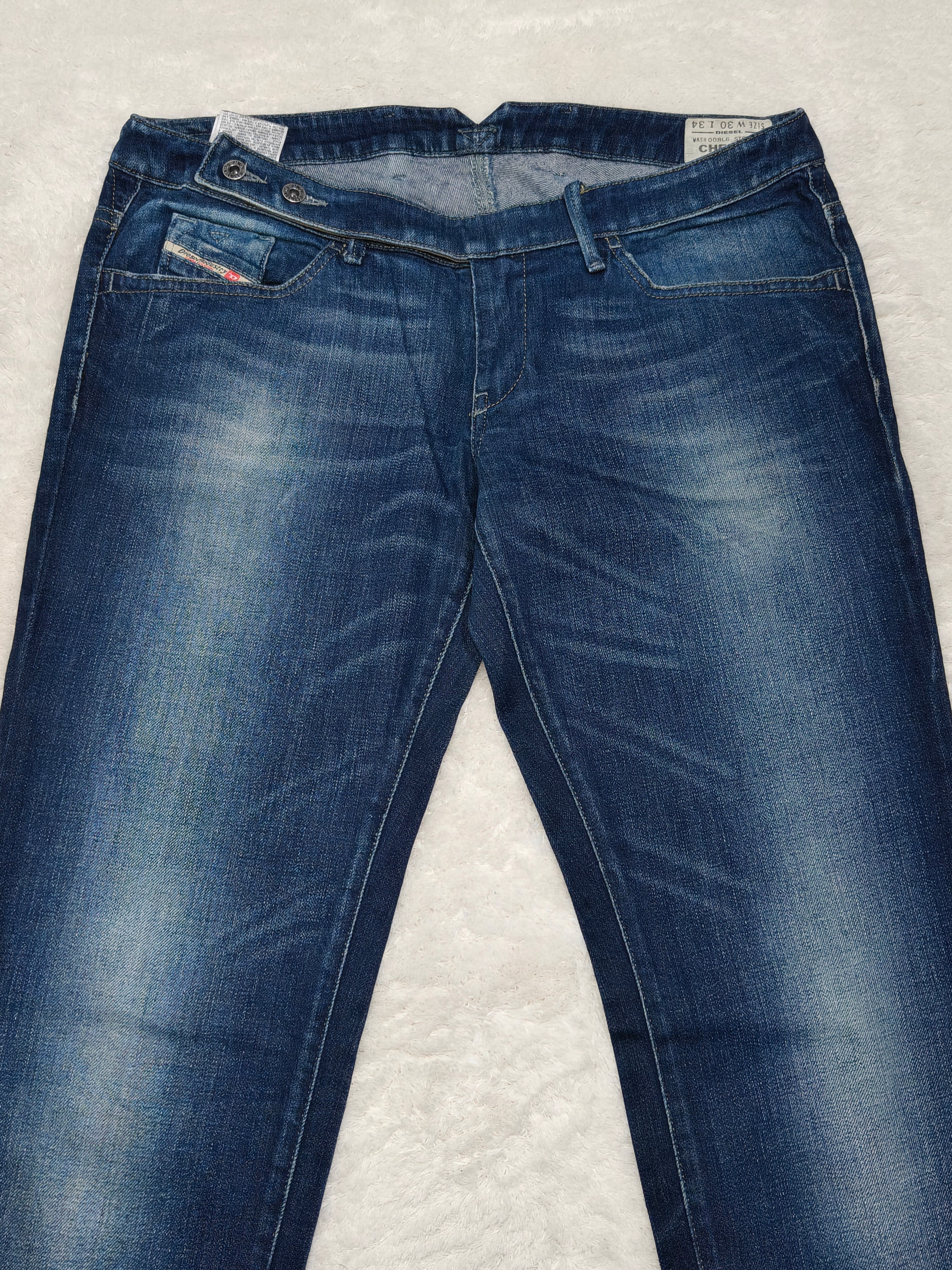Women Diesel Cherick 2010 Blue Wash 008L6 Slim Tapered W30 L34 (EU 40/L) Jeans