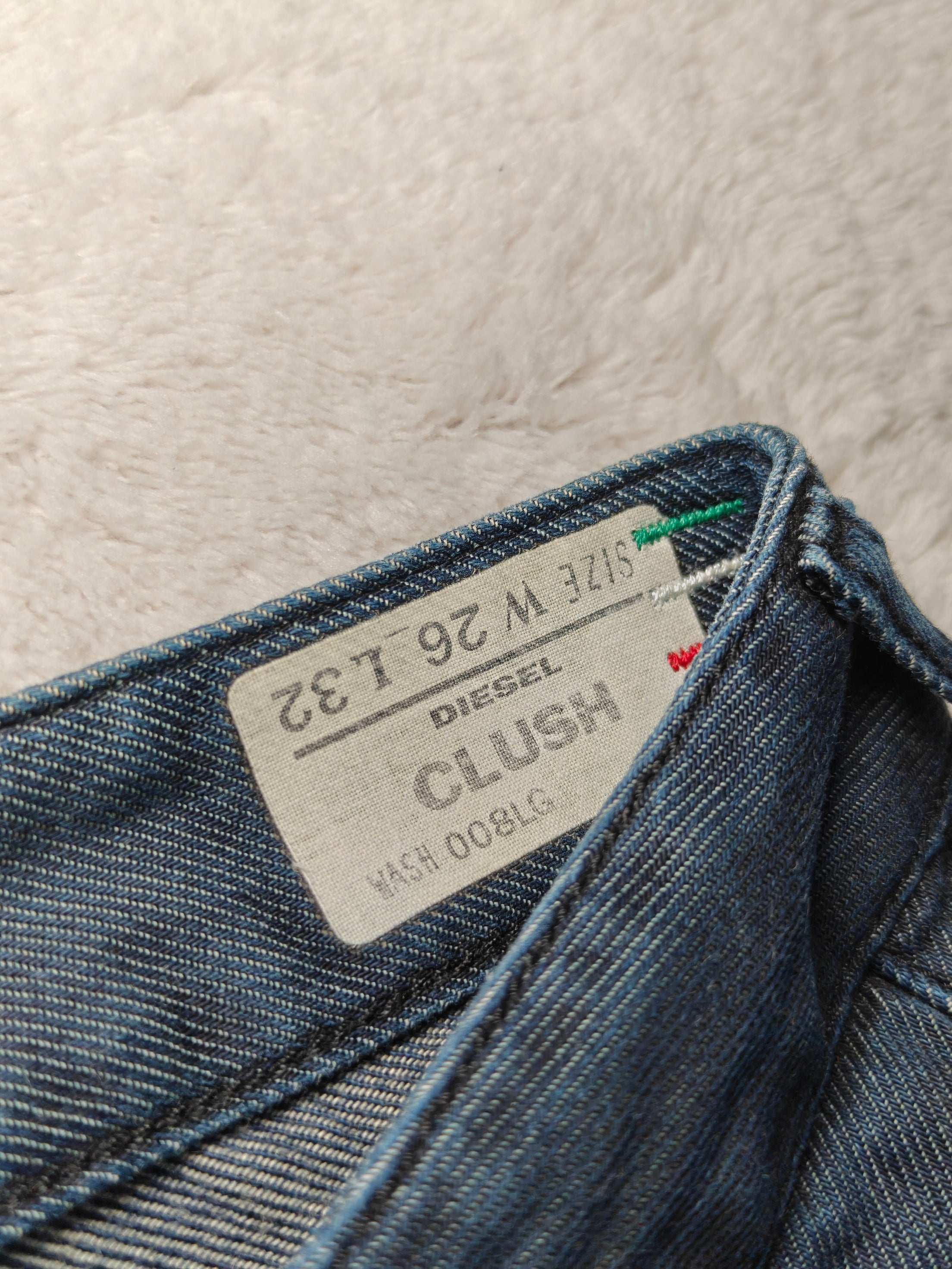 Women Diesel Clush Made in Italy 2007 Dark Blue Wash 008LG Slim W26 L32 (EU 36/S) Jeans