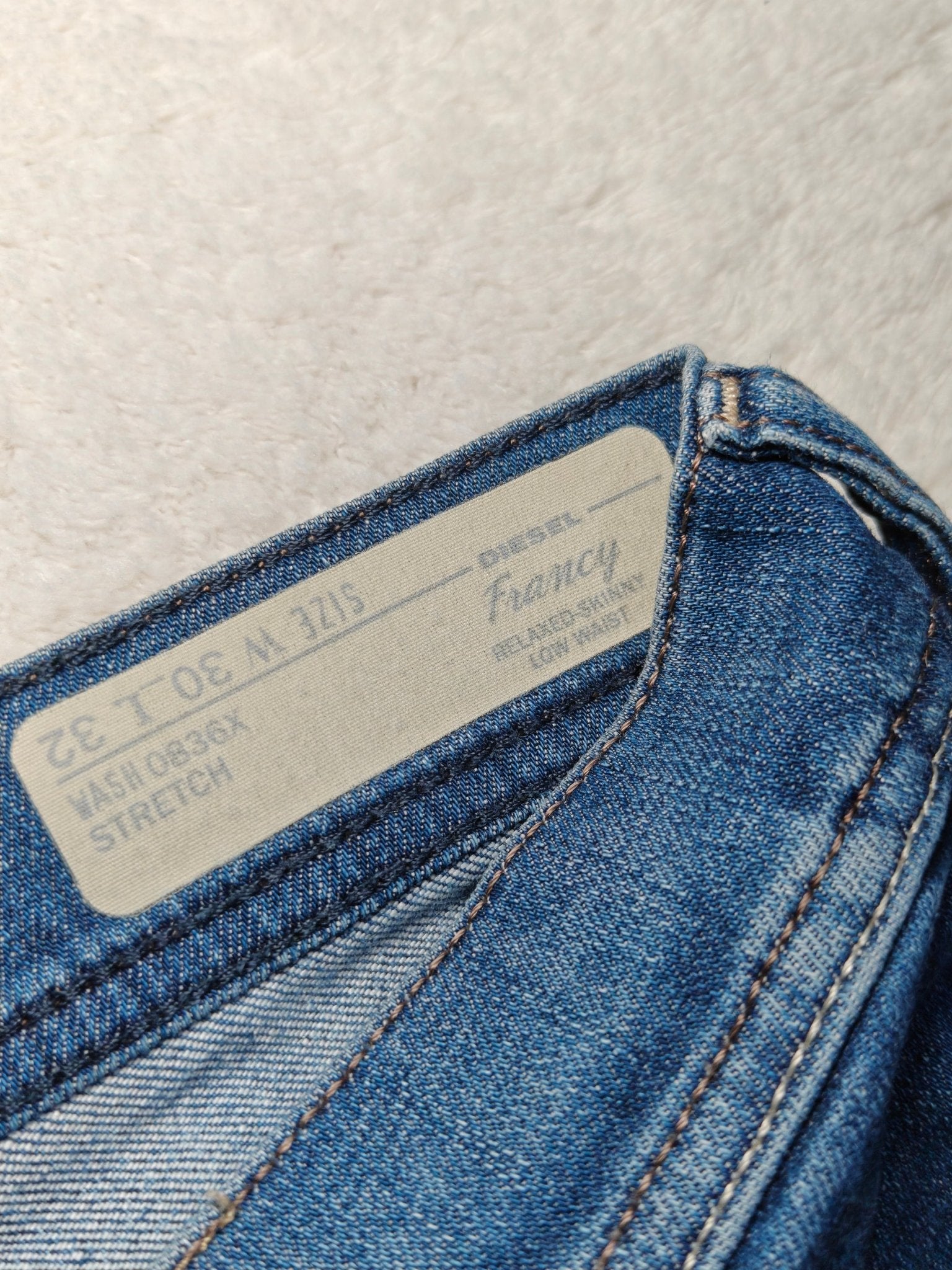 Women Diesel Francy Blue Wash 0836X Relaxed Skinny W30 L28 (EU 40/L) Jeans