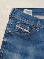 Women Diesel Francy Blue Wash 0836X Relaxed Skinny W30 L28 (EU 40/L) Jeans