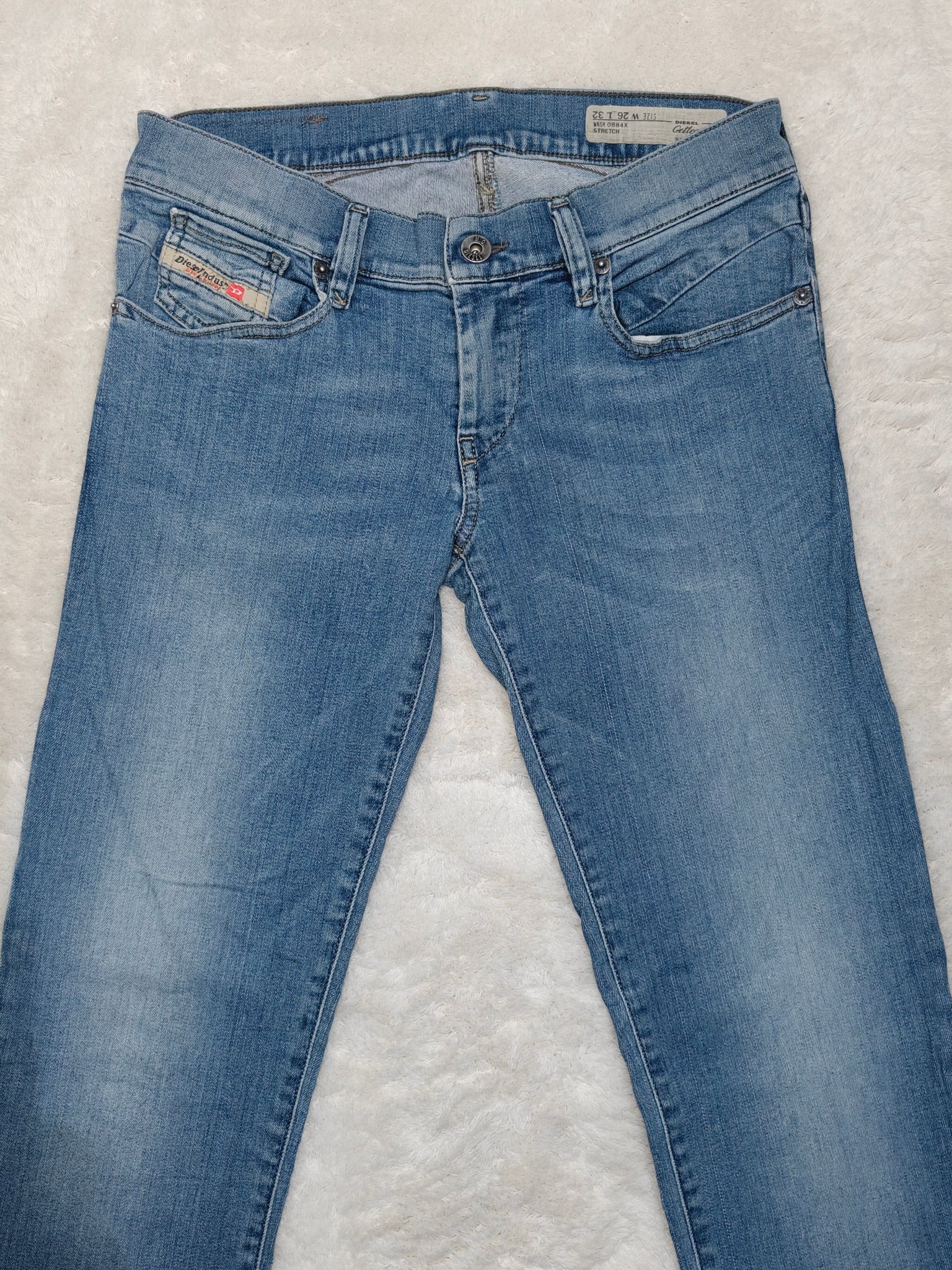 Women Diesel Getlegg Light Blue Wash 0884X Slim Skinny W26 L32 (EU 36/S) Jeans
