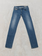 Women Diesel Getlegg Light Blue Wash 0884X Slim Skinny W26 L32 (EU 36/S) Jeans